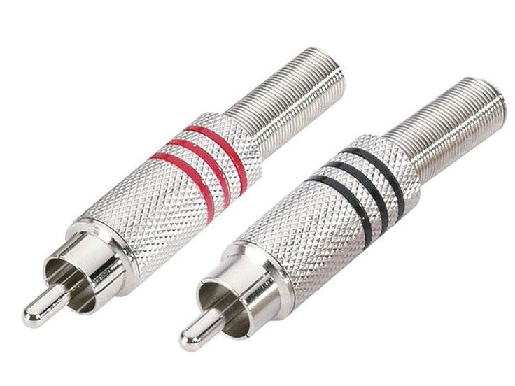Metal RCA Male Connector (Pair)