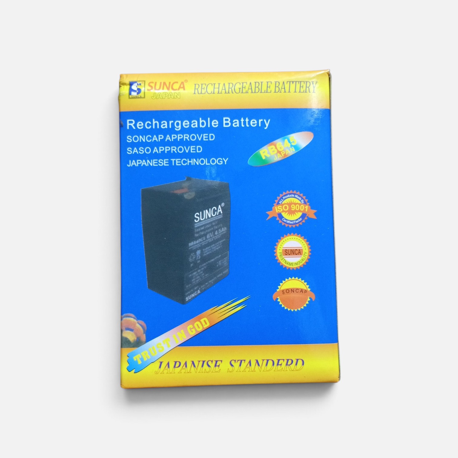 SUNCA RB645 6V 4.5Ah Rechargeable Battery (Boxed)
