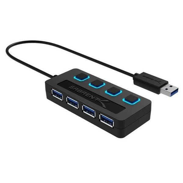 4-Port USB 3.0 Hub with Individual Switches